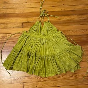 XS Green Free People Convertible beach dress